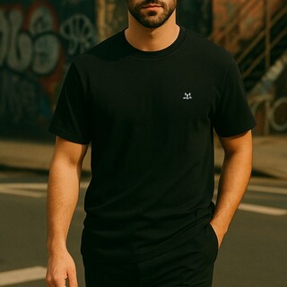 Foto 5 | Foto 5 | Playera Casual Para Hombre T-shirt Manga Corta Algodón Color Negro Bark & Hide