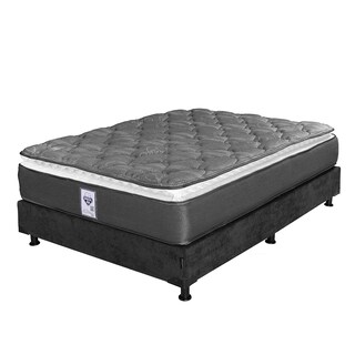 Foto 2 | Foto 2 | Colchón Spring Air Aries Queen Size + Box Dicasa + 2 Almohadas Oso + Juego De Sábanas Basic