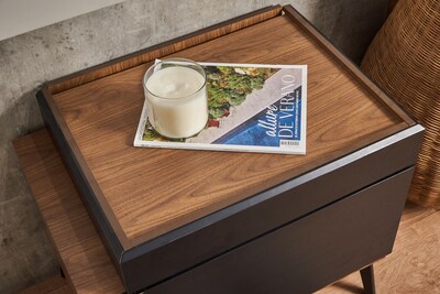 Foto 6 | Foto 6 | Cabecera King Size Con 2 Burós De 1 Cajón Color Negro - Mdf Melamina Y Tapiz