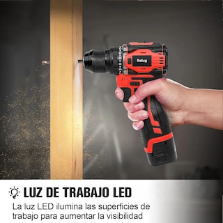Foto 3 | Foto 3 | Taladro Inalámbrico Atornillador Belug Sin Escobillas Con Accesorios Rojo