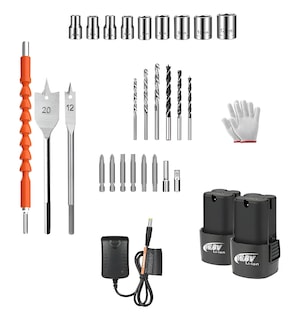 Foto 4 | Foto 4 | Taladro Inalámbrico Atornillador Belug Sin Escobillas Con Accesorios Rojo