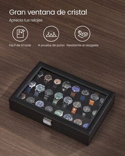 Foto 7 | Foto 7 | Estuche para Reloj Songmicshome Negro