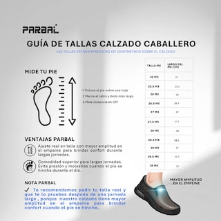 Foto 2 | Foto 2 | Mocasín Parbal Clínico Piel para Hombre
