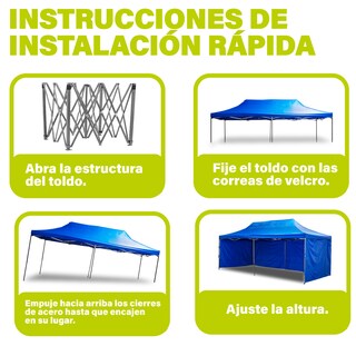 Foto 6 | Foto 6 | Toldo Onof Azul Completo 6x3m Para Negocio Evento