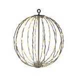 Esfera Navideña Grande Colgante 30cm Con 100 Luces Led Amarilla Calida