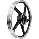 Rin Trasero Para Motocicleta Windsor Aspas Negras Ft125 Grafito Plateado 1.6 X 18