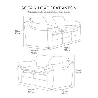 Foto 8 | Foto 8 | Sala Dicasa Aston Color Chocolate 2 Piezas (sofá + Love Seat)