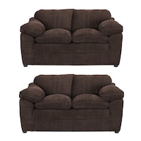 Sala Dicasa Aston Color Chocolate 2 Piezas (2 Love Seat)