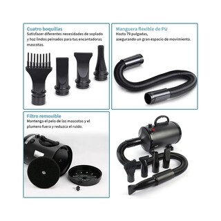 Foto 3 | Foto 3 | Secador De Pelo Lab.g Para Mascotas De Alta Potencia 2800w Mudo Negro