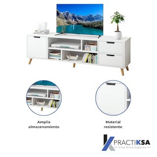 Foto 3 | Foto 3 | Mueble De Tv Mesa Modular Rack Pantalla Multifuncional Sala