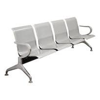 Banca Acero 4 Plazas Sala De Espera Hospital Consultorio