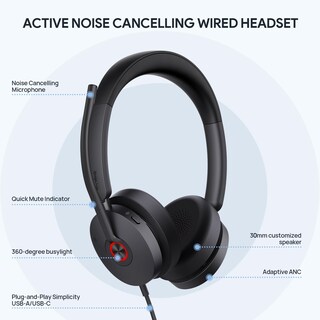 Foto 2 | Foto 2 | Auriculares Con Cable Yealink Uh48 Anc Usb Con Cancelación De Ruido Micrófono - Venta Internacional.