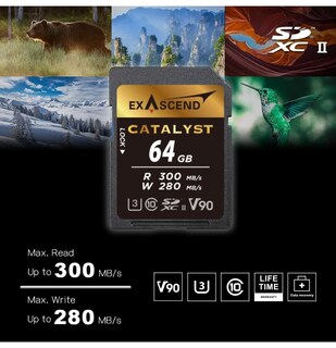 Foto 3 | Foto 3 | Tarjeta Sd Exascend Catalyst 64gb/128gb C10 U3 V90 Para Cámaras - Venta Internacional.