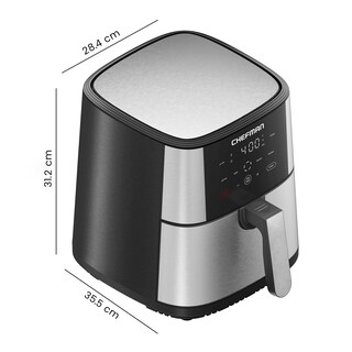 Foto 2 | Foto 2 | Freidora De Aire Digital Chefman Turbofry De 6 Cuartos Freidora De Aire Con Pantalla Táctil Con 4 Funciones De Cocción Botón H