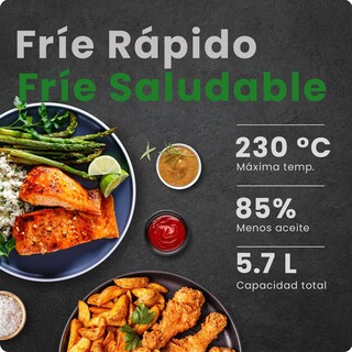 Foto 5 | Foto 5 | Freidora De Aire Digital Chefman Turbofry De 6 Cuartos Freidora De Aire Con Pantalla Táctil Con 4 Funciones De Cocción Botón H