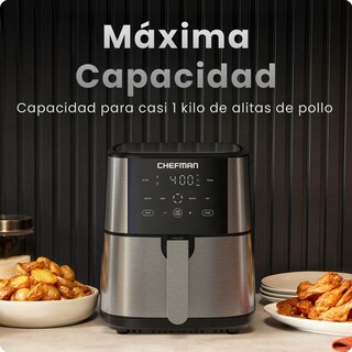 Foto 6 | Foto 6 | Freidora De Aire Digital Chefman Turbofry De 6 Cuartos Freidora De Aire Con Pantalla Táctil Con 4 Funciones De Cocción Botón H
