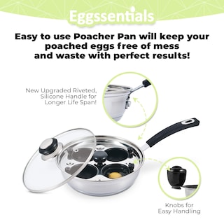 Foto 5 | Foto 5 | Eggssentials - Cacerola De Huevos Escalfados Antiadherente Cacerola De Huevos Escalfados De Acero Inoxidable Olla De Huevos Es