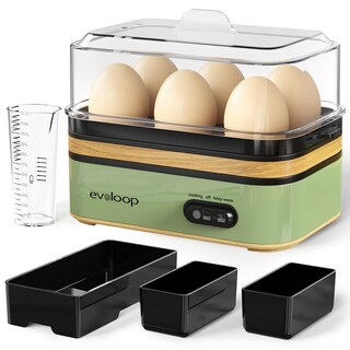 Foto 1 | Foto 1 | Evoloop - Olla De Huevos Rápida Eléctrica Capacidad De 6 Huevos Suave Mediano Hervida Cazador Furtivo Para Huevos Con Apaga