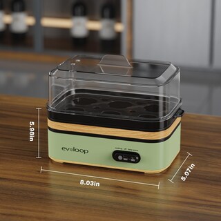 Foto 2 | Foto 2 | Evoloop - Olla De Huevos Rápida Eléctrica Capacidad De 6 Huevos Suave Mediano Hervida Cazador Furtivo Para Huevos Con Apaga