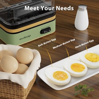 Foto 3 | Foto 3 | Evoloop - Olla De Huevos Rápida Eléctrica Capacidad De 6 Huevos Suave Mediano Hervida Cazador Furtivo Para Huevos Con Apaga