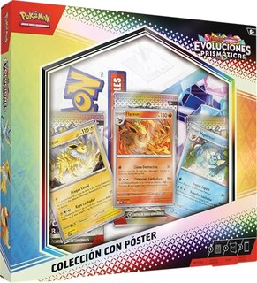 Foto 1 | Foto 1 | Pokémon Colección Con Póster De Escarlata Y Púrpura-evoluciones Prismáticas De Jcc (3 Paquetes De Mejora Y 3 Cartas Holográficas
