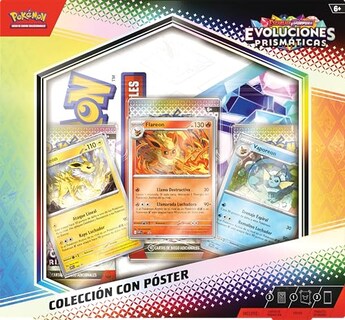 Foto 2 | Foto 2 | Pokémon Colección Con Póster De Escarlata Y Púrpura-evoluciones Prismáticas De Jcc (3 Paquetes De Mejora Y 3 Cartas Holográficas