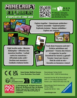 Foto 4 | Foto 4 | Ravensburger 21580 Minecraft Explorers – Juego De Cartas Cooperativo Para 1-4 Personas A Partir De 8 Años [azul Verde Gris P