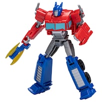 Transformers Earthspark Optimus Prime Clase Guerrero Figura Robot De 12 5 Cm Se Convierte En 14 Pasos Juguetes Interactivos