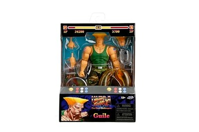 Foto 3 | Foto 3 | Jada Toys Street Fighter Ii Guile Figura De Acción Escala 1:12 6 Pulgadas De Alto Cabezas Intercambiables Manos Y Accesorios