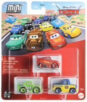 Disney Cars Mini Racers Paquete De 3: Lightning Mcqueen Vitoline #24 Brick Yardley Dexter Hoover