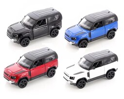 Kinsmart - Land Rover Defender 90 Escala 1:36 5 Pulgadas Modelo De Metal Fundido A Presión Suv De Juguete (-setof4)