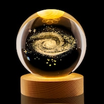 Baiwolf Lámparas De Esfera De Planetas Lámpara De Proyección De Bola De Vidrio Luz Nocturna De Bola De Cristal 3d De 80 Mm Con