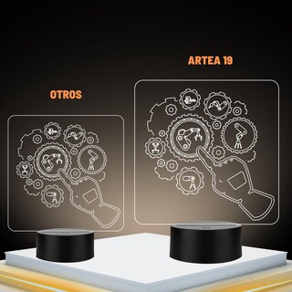 Foto 2 | Foto 2 | Artea 19 Lámpara De Ing.mecatrónica 3d lámpara De Profesiones lámpara Luz Nocturna Led lámpara Acrílico Luces Cambiantes lámpara