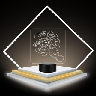 Foto 3 | Foto 3 | Artea 19 Lámpara De Ing.mecatrónica 3d lámpara De Profesiones lámpara Luz Nocturna Led lámpara Acrílico Luces Cambiantes lámpara