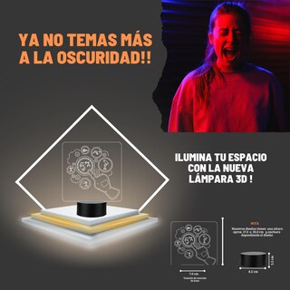Foto 4 | Foto 4 | Artea 19 Lámpara De Ing.mecatrónica 3d lámpara De Profesiones lámpara Luz Nocturna Led lámpara Acrílico Luces Cambiantes lámpara