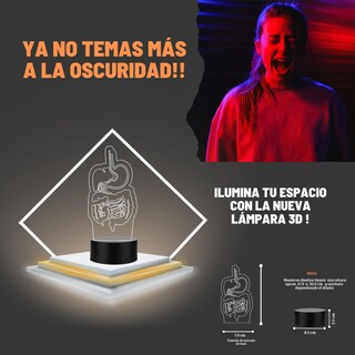 Foto 4 | Foto 4 | Artea 19 Lámpara De Gastrointestinal 3d lámpara Luz Nocturna Led figura Anatomía Humana lámpara Acrílico Luces Cambiantes luces
