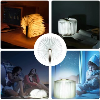 Foto 7 | Foto 7 | Ryewgrv Lámpara Plegable Nocturna Con Forma De Libro Regalo Creativo 9 Colores Led De Luz Ambiental Carga Usb Para Decoración