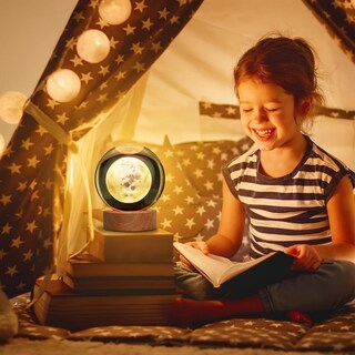 Foto 7 | Foto 7 | Baiwolf Lámparas De Esfera De Planetas Lámpara De Proyección De Bola De Vidrio Luz Nocturna De Bola De Cristal 3d De 80 Mm Con