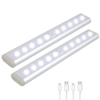 2 Piezas Recargable Luz Closet Con Sensor Lámpara Armario Con Sensor De Movimiento Luz De Armario Luces Led Para Escaleras Cas