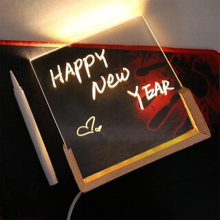 Foto 7 | Foto 7 | Yebgahj Tablero De Mensajes De Notas Brillantes Con Tablero Blanco Led Creativa Tablero Acrílico De Borrado En Seco Con Luz Co