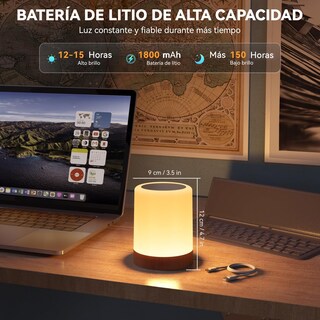 Foto 5 | Foto 5 | Luces De Noche Táctiles Recargables-13 Colores Led Smart Table Lamp lampara De Noche lampara De Mesa Rgb Night Light With Remote