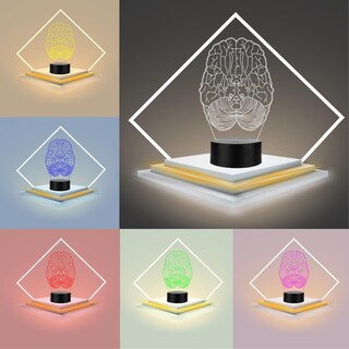 Foto 5 | Foto 5 | Artea 19 Lámpara De Cerebro 3d lámpara Luz Nocturna Led figura Anatomía Humana lámpara Acrílico Luces Cambiantes luces De Noche
