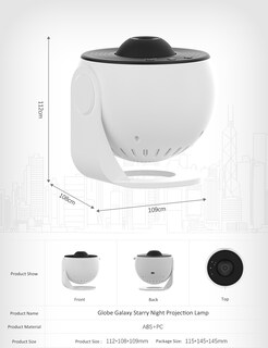 Foto 8 | Foto 8 | Proyector Galaxy Mini Lámpara De Proyección Led Noche De Estrellas Lámpara De Proyección Globo Galaxia Proyector De Estrellas