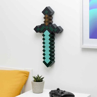 Foto 8 | Foto 8 | Minecraft - Lámpara De Espada De Diamante Con Licencia Oficial De Minecraft 3 Modos De Iluminación Dinámicos De Fase Reactiva