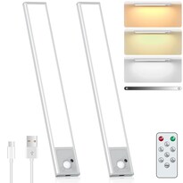 Sunsign Luz Nocturna Con Sensor De Movimiento 30cm Luz Led Con Control Remoto 56 Led Lampara Recargable Con 3 Colores Y Lumino