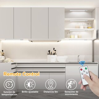 Foto 5 | Foto 5 | Sunsign Luz Nocturna Con Sensor De Movimiento 30cm Luz Led Con Control Remoto 56 Led Lampara Recargable Con 3 Colores Y Lumino