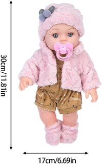 Foto 2 | Foto 2 | Reborn Doll Muñeca De Silicona Para Baño Contiene Ropa Y Chupetes Regalos Del Día Del Niño Para Regalos De Cumpleaños (abrigo