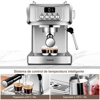 Foto 6 | Foto 6 | Cafetera Espresso Máquina De Café Acero Inoxidable Con Espumador De Leche Control Digital Preparación Individual O Doble latt