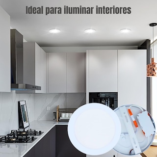 Foto 7 | Foto 7 | Megaluz S11w12eb Paquete De 10 Lámpara De Techo Plafón Para Interior De Casas Con Luz Led De 12w Y 840lm Luz Blanca 6500k Sobr