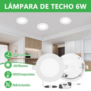 Foto 2 | Foto 2 | Tianlai S26w06a Lampara De Techo Led 6w Lámpara Empotrable Techo Paquete 10 12cm 6500k